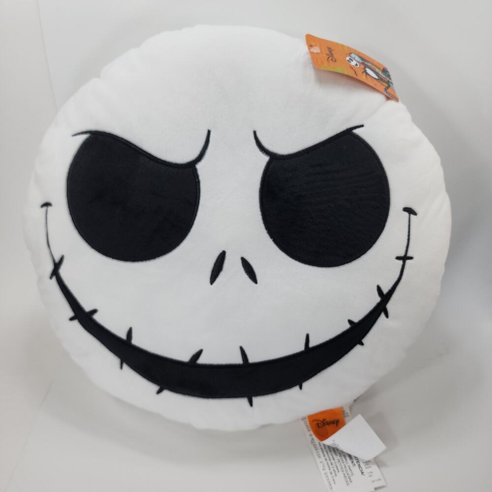 Disney Nightmare Before Christmas Jack Skellington Face Plush Pillow NWT